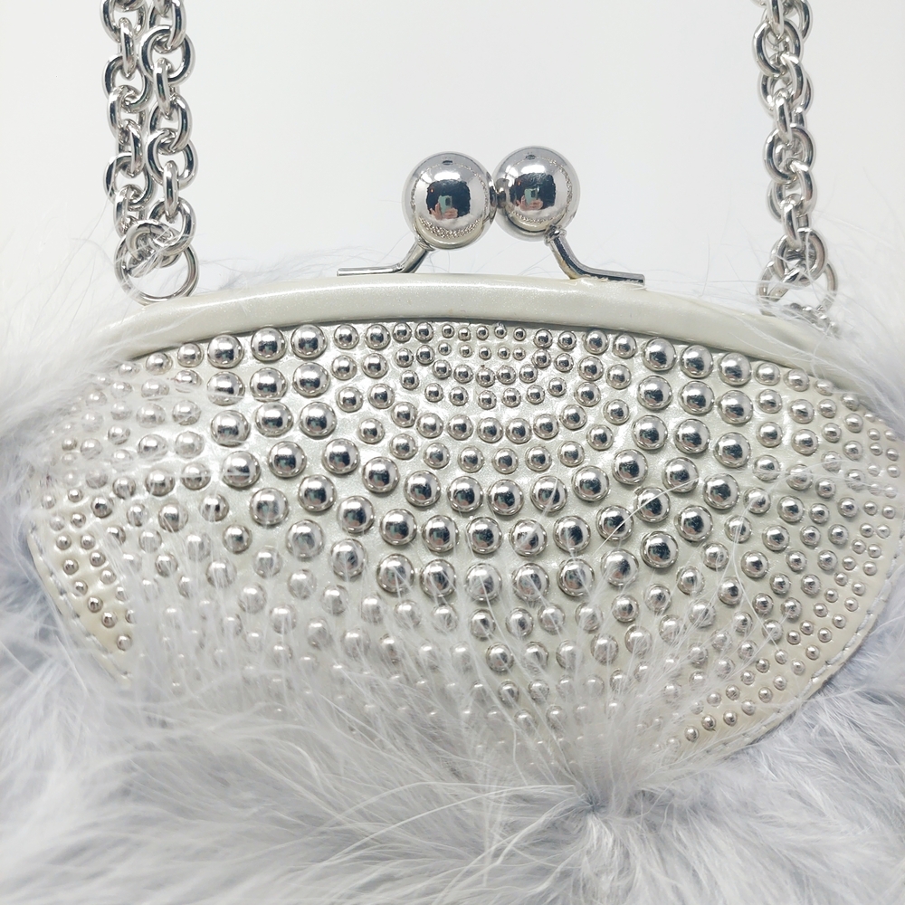 RARE Limited Edition Y2K Coach Poppy  Feather Studded Shoulder Bag - Picture 4 of 10